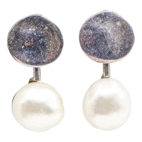 PENDIENTES DE PLATA CON PERLAS