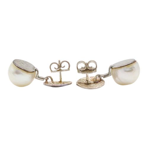 PENDIENTES DE PLATA CON PERLAS