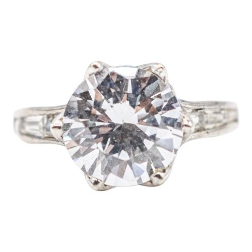 ANILLO SOLITARIO DE PLATA