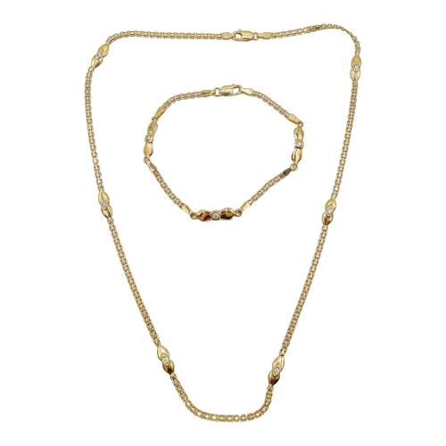 COLLAR Y PULSERA CON CIRCONITAS