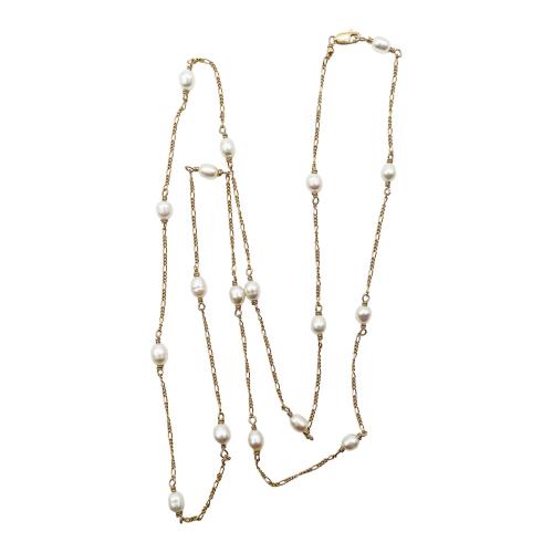 COLLAR LARGO DE PERLAS 