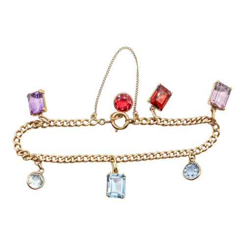 PULSERA CON PIEDRAS DE DIFERNTES COLORES