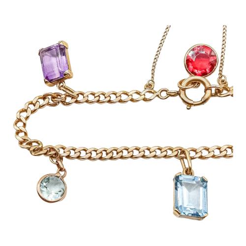 PULSERA CON PIEDRAS DE DIFERNTES COLORES
