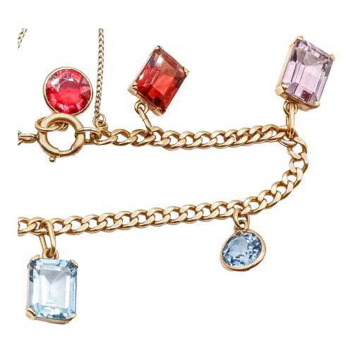 PULSERA CON PIEDRAS DE DIFERNTES COLORES