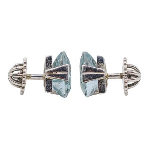 PENDIENTES CON ESPINELAS AZULES