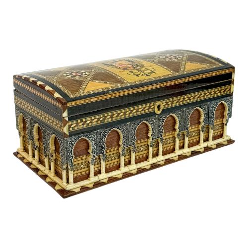 CAJA JOYERO DE ESTILO HISPANO ÁRABE SEGUNDA MITAD DEL S.XX