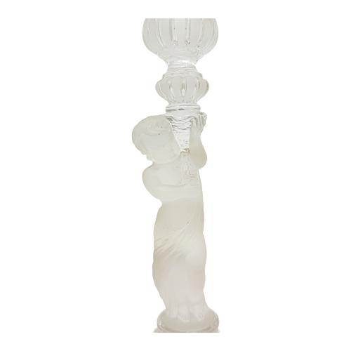 TRES CANDELEROS EN CRISTAL FRANCÉS DE BACCARAT DE PPS. S.XX