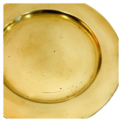 6 PLATOS DE RESPETO EN METAL DORADO DEL ÚLTIMO TERCIO S. XX