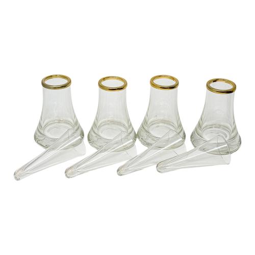4 VASITOS DE LICOR CON SOPORTE PARA HIELO