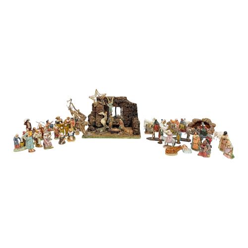 CONJUNTO DE FIGURAS DE PESEBRE DE MEDIADOS DEL S.XX