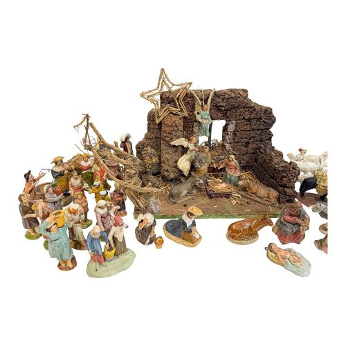 CONJUNTO DE FIGURAS DE PESEBRE DE MEDIADOS DEL S.XX