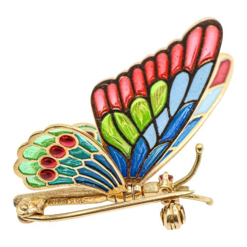 BROCHE MARIPOSA DE MEDIADOS S.XX