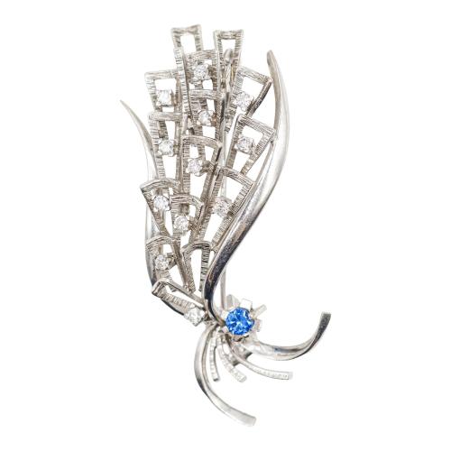 BROCHE CON BRILLANTES, AÑOS 70