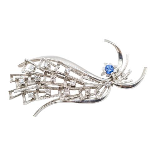 BROCHE CON BRILLANTES, AÑOS 70