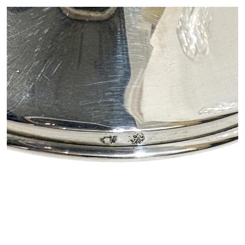 TRES JARRONES EN CRISTAL Y PLATA DE MEDIADOS DEL SIGLO XX