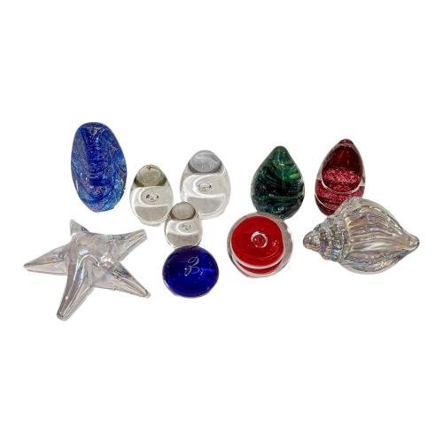 CONJUNTO DE PISAPAPELES EN CRISTAL