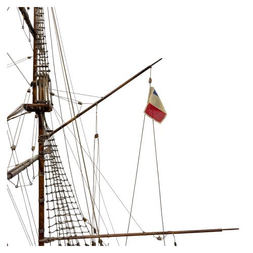 MAQUETA DE BUQUE DE LINEA FRANCÉS DE MEDIADOS DE S. XX