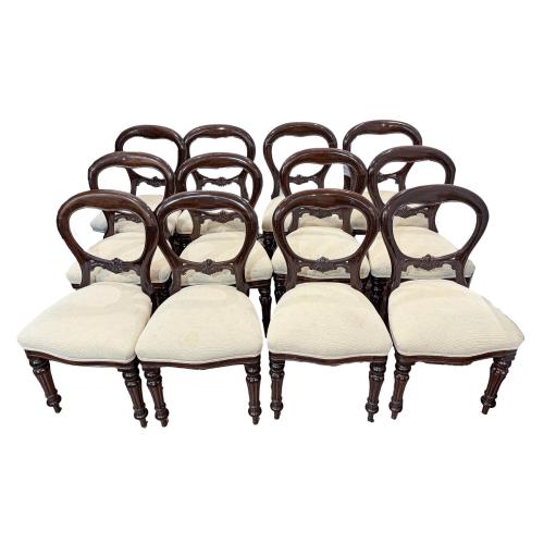 CONJUNTO 12 SILLAS VICTORIANAS DEL S.XIX