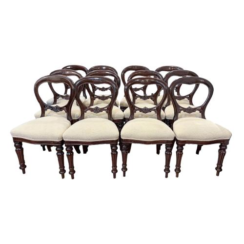 CONJUNTO 12 SILLAS VICTORIANAS DEL S.XIX