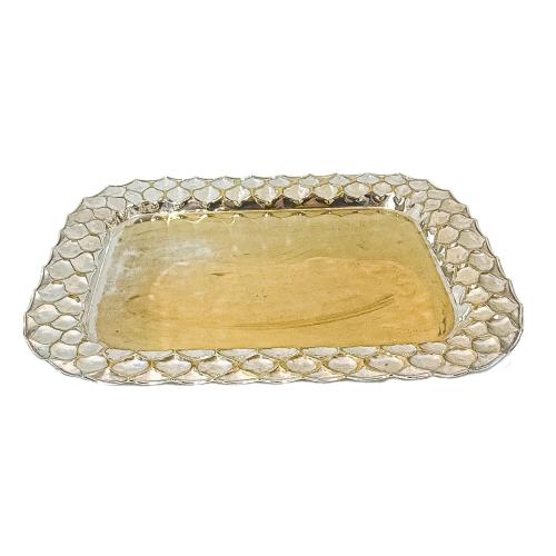 GRAN BANDEJA METAL PLATEADO ÚLTIMO TERCIO SIGLO XX