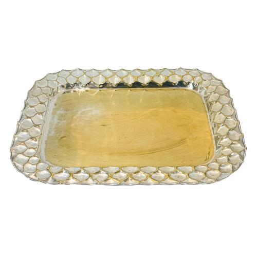GRAN BANDEJA METAL PLATEADO ÚLTIMO TERCIO SIGLO XX