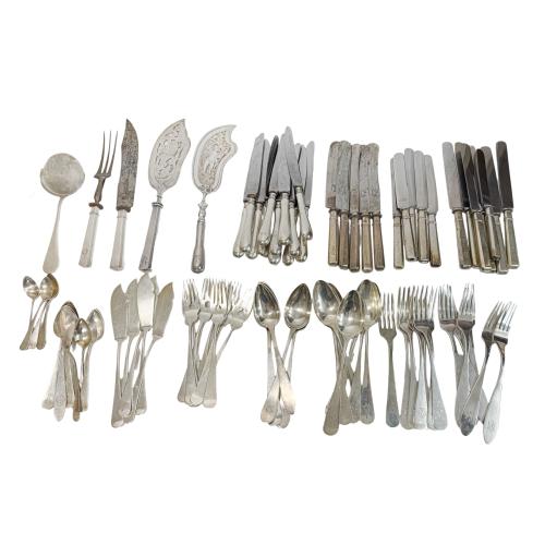 CONJUNTO DE CUBIERTOS DE PLATA DE PRINCIPIOS DE SIGLO XX