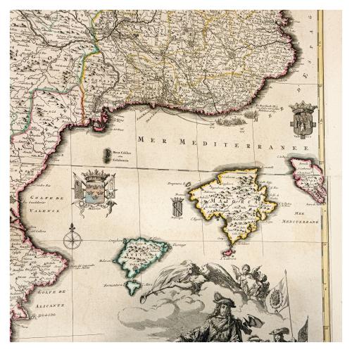 MAPA FRANCES CIRCA 1760