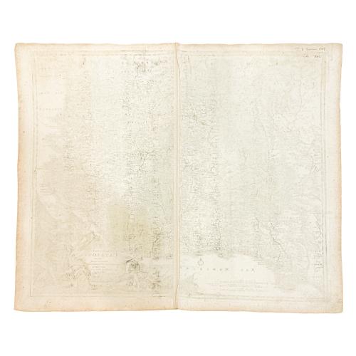 MAPA DEL PRINCIPADO DE CATALUÑA CIRCA 1710