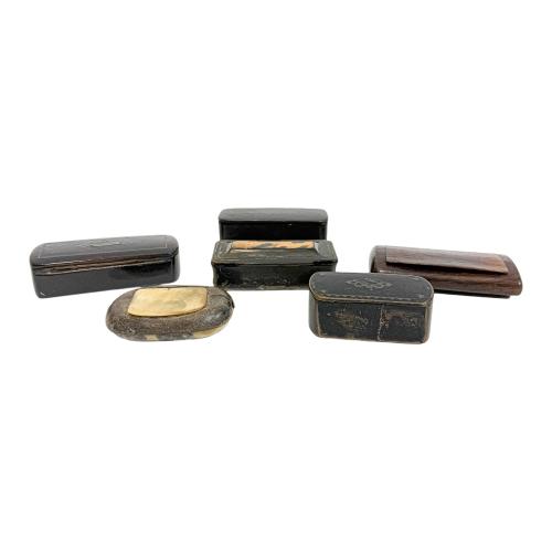 CONJUNTO DE CAJITAS PARA RAPÉ DE FINALES DLES S.XIX