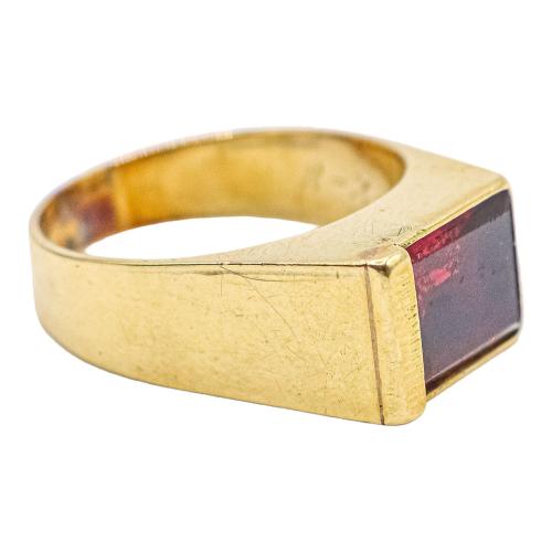 ANILLO SELLO CON RUBÍ, DE MEDIADOS DEL S.XX