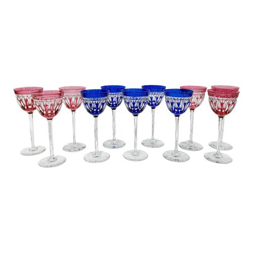 11 COPAS DE CRISTAL DE MEDIADOS DE SIGLO XX