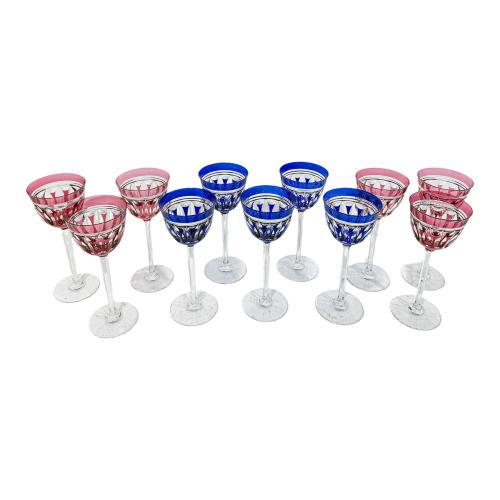 11 COPAS DE CRISTAL DE MEDIADOS DE SIGLO XX