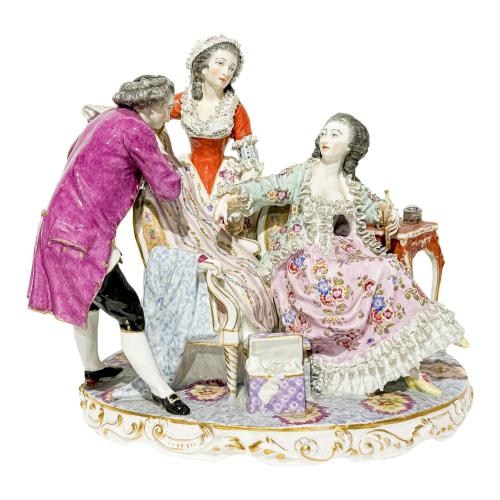 GRUPO EN PORCELANA DE LA PRIMERA MITAD DE SIGLO XX