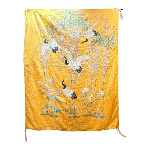 CUBRECAMA ORIENTAL EN SEDA DE FINALES DEL SIGLO XX