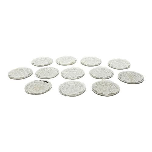 12 PLATITOS DE PAN CON TAPETE ÚLTIMO TERCIO DE S. XX