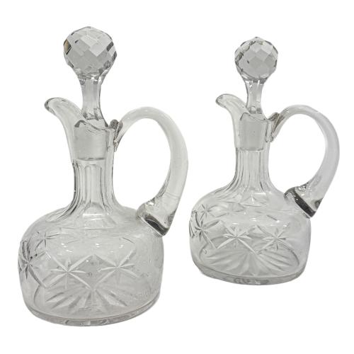 VINAGRERAS EN CRISTAL DE MEDIADOS DEL S.XX