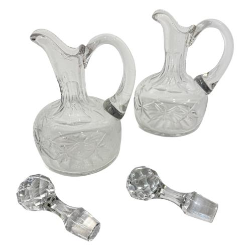 VINAGRERAS EN CRISTAL DE MEDIADOS DEL S.XX