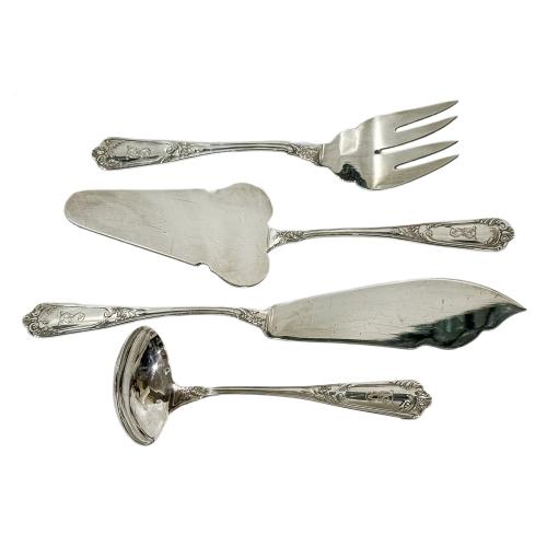 CUBERTERIA DE PLATA DE LA CRUZ DE MALTA ÚLTIMO TERCIO S. XX