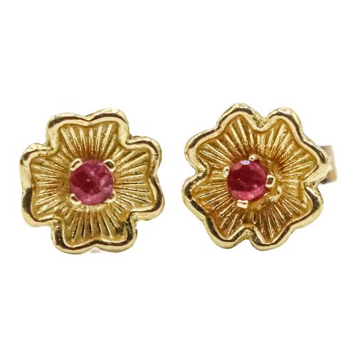 PENDIENTES FLOR CON RUBÍ