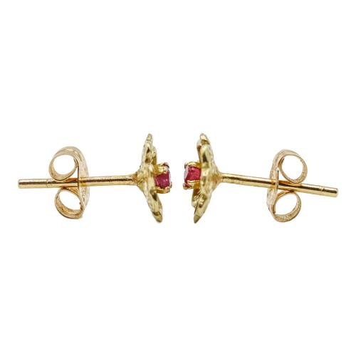 PENDIENTES FLOR CON RUBÍ