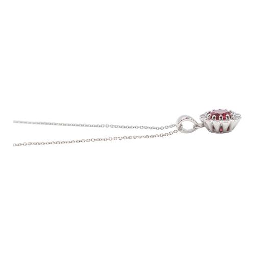COLGANTE ROSETÓN CON RUBÍ