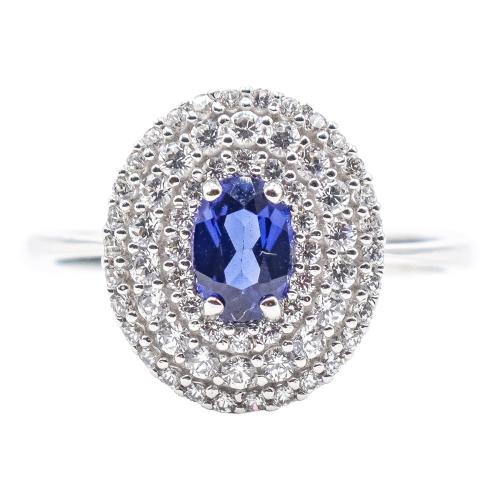 ANILLO ROSETÓN CON ZAFIRO