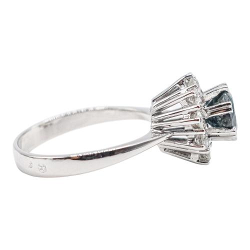 ANILLO ROSETÓN CON ZAFIRO Y BRILLANTES