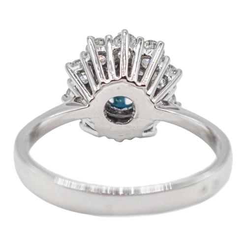 ANILLO ROSETÓN CON ZAFIRO Y BRILLANTES
