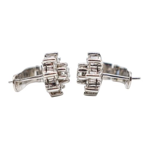 PENDIENTES ROSETONES CON BRILLANTES