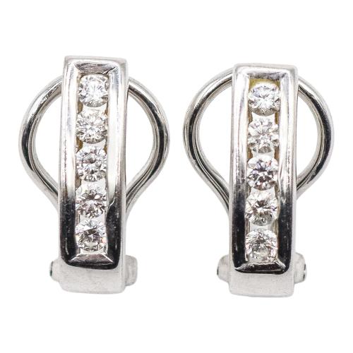 PENDIENTES MEDIA CRIOLLA CON BRILLANTES