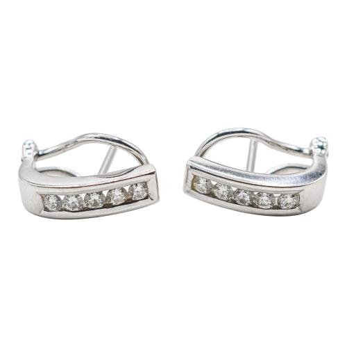 PENDIENTES MEDIA CRIOLLA CON BRILLANTES