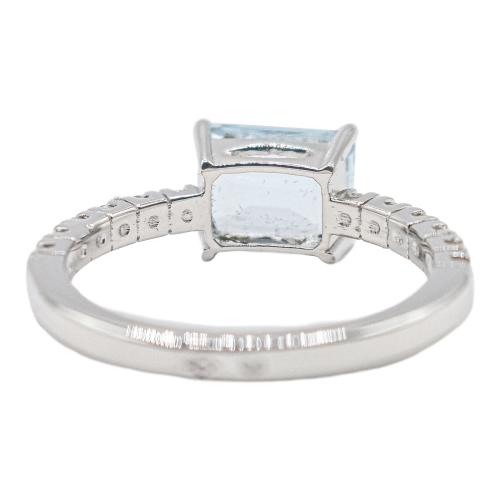 ANILLO CON AGUAMARINA CON BRILLANTES 