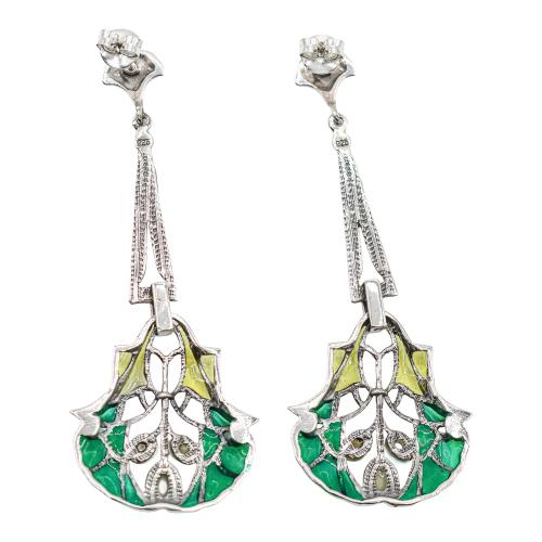 PENDIENTES LARGOS CON ESMALTES