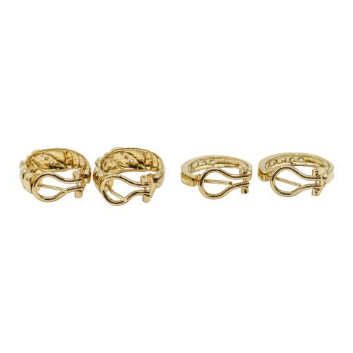 DOS PARES DE PENDIENTES DE PLATA CON CIRCONITAS